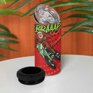 Afro Santa Braaap 4 in 1 Can Cooler Tumbler Motorcross Christmas