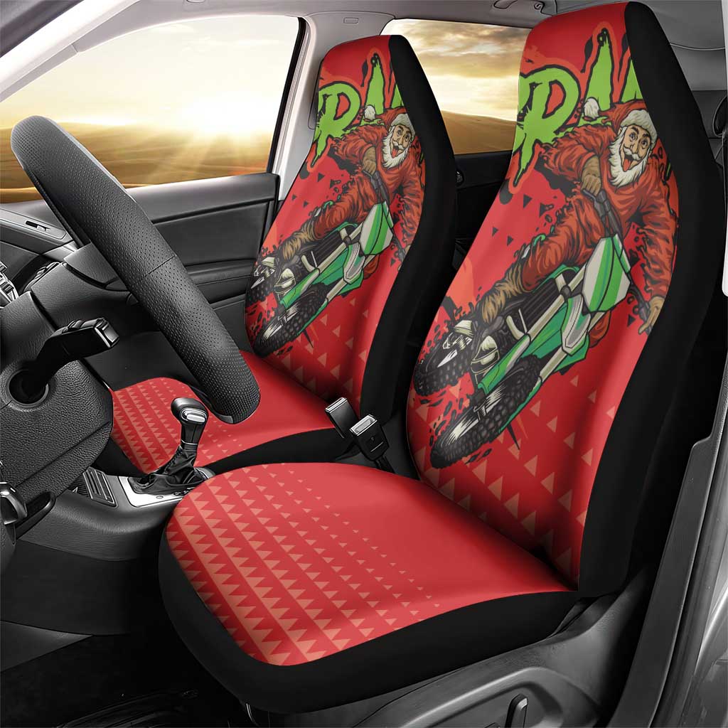 Afro Santa Braaap Car Seat Cover Motorcross Christmas