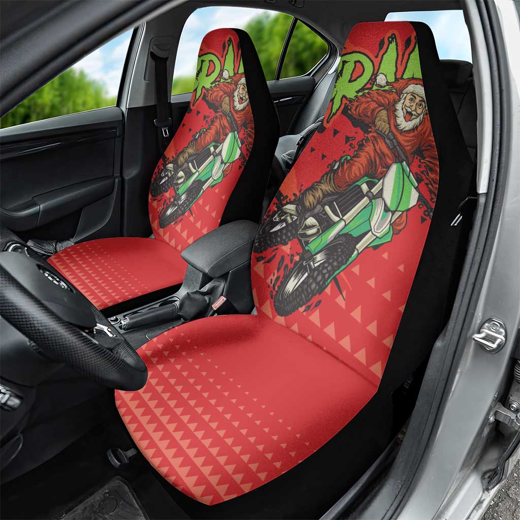 Afro Santa Braaap Car Seat Cover Motorcross Christmas