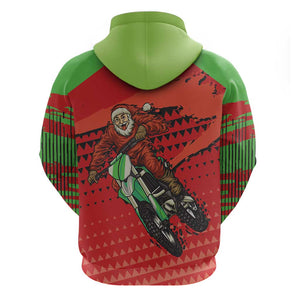 Afro Santa Braaap Hoodie Motorcross Christmas