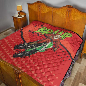 Afro Santa Braaap Quilt Motorcross Christmas