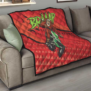 Afro Santa Braaap Quilt Motorcross Christmas