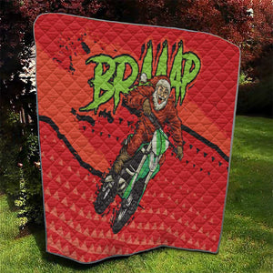 Afro Santa Braaap Quilt Motorcross Christmas