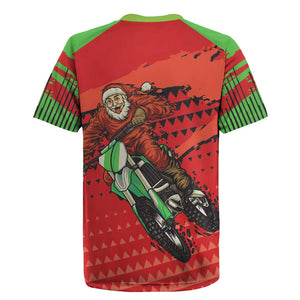 Afro Santa Braaap Rugby Jersey Motorcross Christmas