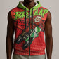 Afro Santa Braaap Sleeveless Zip Hoodie Motorcross Christmas - African Pride