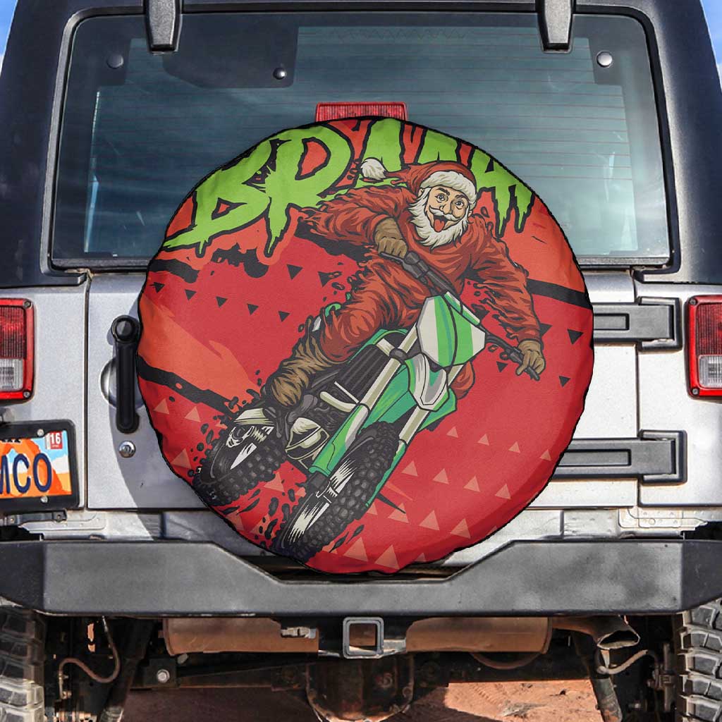 Afro Santa Braaap Spare Tire Cover Motorcross Christmas