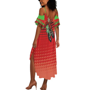 Afro Santa Braaap Summer Maxi Dress Motorcross Christmas