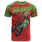 Afro Santa Braaap T shirt Motorcross Christmas