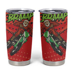 Afro Santa Braaap Tumbler Cup Motorcross Christmas