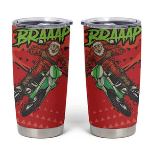 Afro Santa Braaap Tumbler Cup Motorcross Christmas