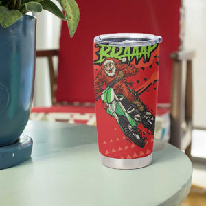 Afro Santa Braaap Tumbler Cup Motorcross Christmas