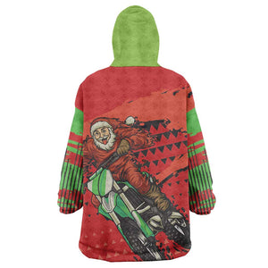 Afro Santa Braaap Wearable Blanket Hoodie Motorcross Christmas