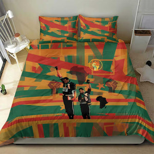 African American 1968 Bedding Set Black Power Fists of Freedom