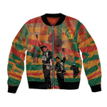African American 1968 Bomber Jacket Black Power Fists of Freedom