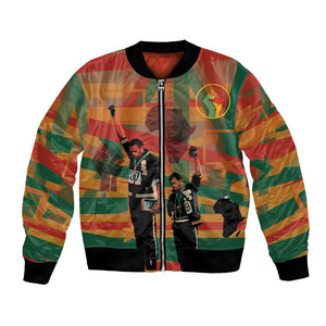African American 1968 Bomber Jacket Black Power Fists of Freedom