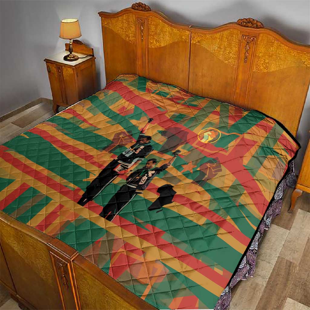African American 1968 Quilt Black Power Fists of Freedom