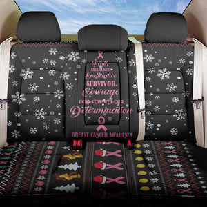 Christmas Tree Breast Cancer Afro Back Car Seat Cover Survivor African