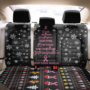 Christmas Tree Breast Cancer Afro Back Car Seat Cover Survivor African