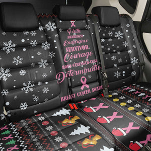 Christmas Tree Breast Cancer Afro Back Car Seat Cover Survivor African