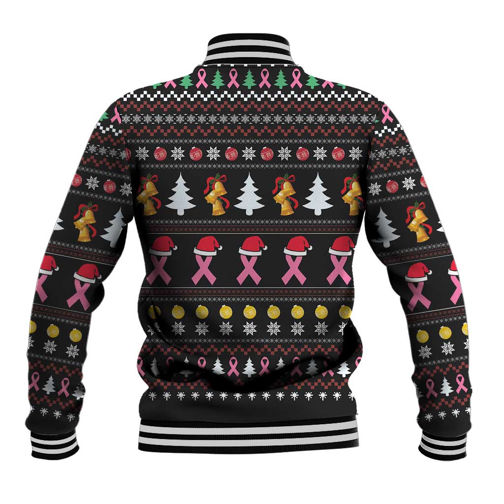 Christmas Tree Breast Cancer Afro Baseball Jacket Survivor African