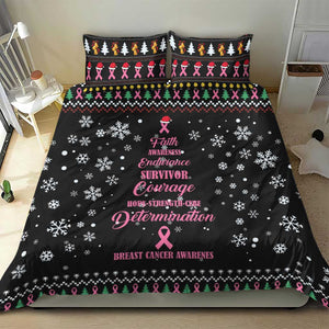 Christmas Tree Breast Cancer Afro Bedding Set Survivor African