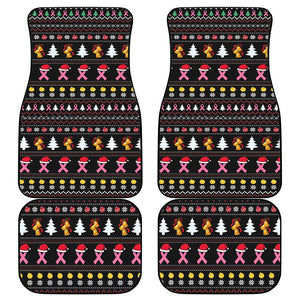 Christmas Tree Breast Cancer Afro Car Mats Survivor African