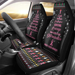 Christmas Tree Breast Cancer Afro Car Seat Cover Survivor African