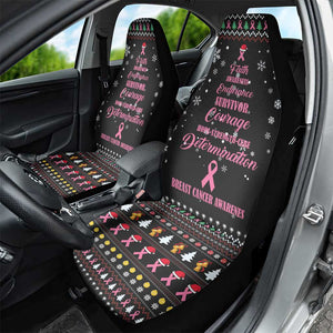 Christmas Tree Breast Cancer Afro Car Seat Cover Survivor African