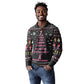 Christmas Tree Breast Cancer Afro Long Sleeve Polo Shirt Survivor African