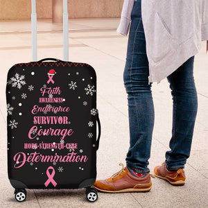 Christmas Tree Breast Cancer Afro Luggage Cover Survivor African