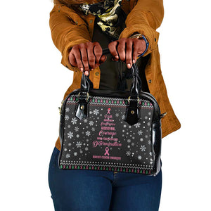 Christmas Tree Breast Cancer Afro Shoulder Handbag Survivor African