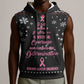 Christmas Tree Breast Cancer Afro Sleeveless Hoodie Survivor African - African Pride