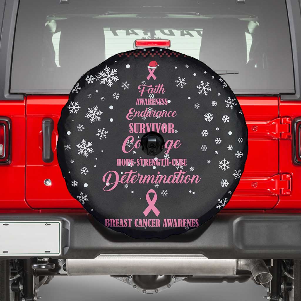 Christmas Tree Breast Cancer Afro Spare Tire Cover Survivor African