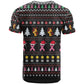 Christmas Tree Breast Cancer Afro T shirt Survivor African