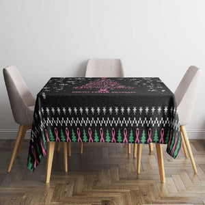 Christmas Tree Breast Cancer Afro Tablecloth Survivor African