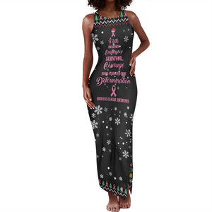 Christmas Tree Breast Cancer Afro Tank Maxi Dress Survivor African