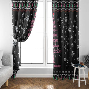 Christmas Tree Breast Cancer Afro Window Curtain Survivor African