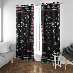 Christmas Tree Breast Cancer Afro Window Curtain Survivor African