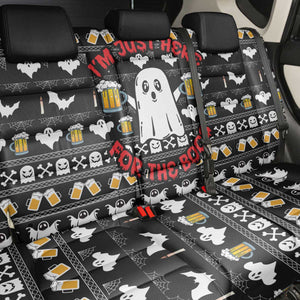 Christmas Africa Boo Beer Back Car Seat Cover I'm Just Here For The Boss