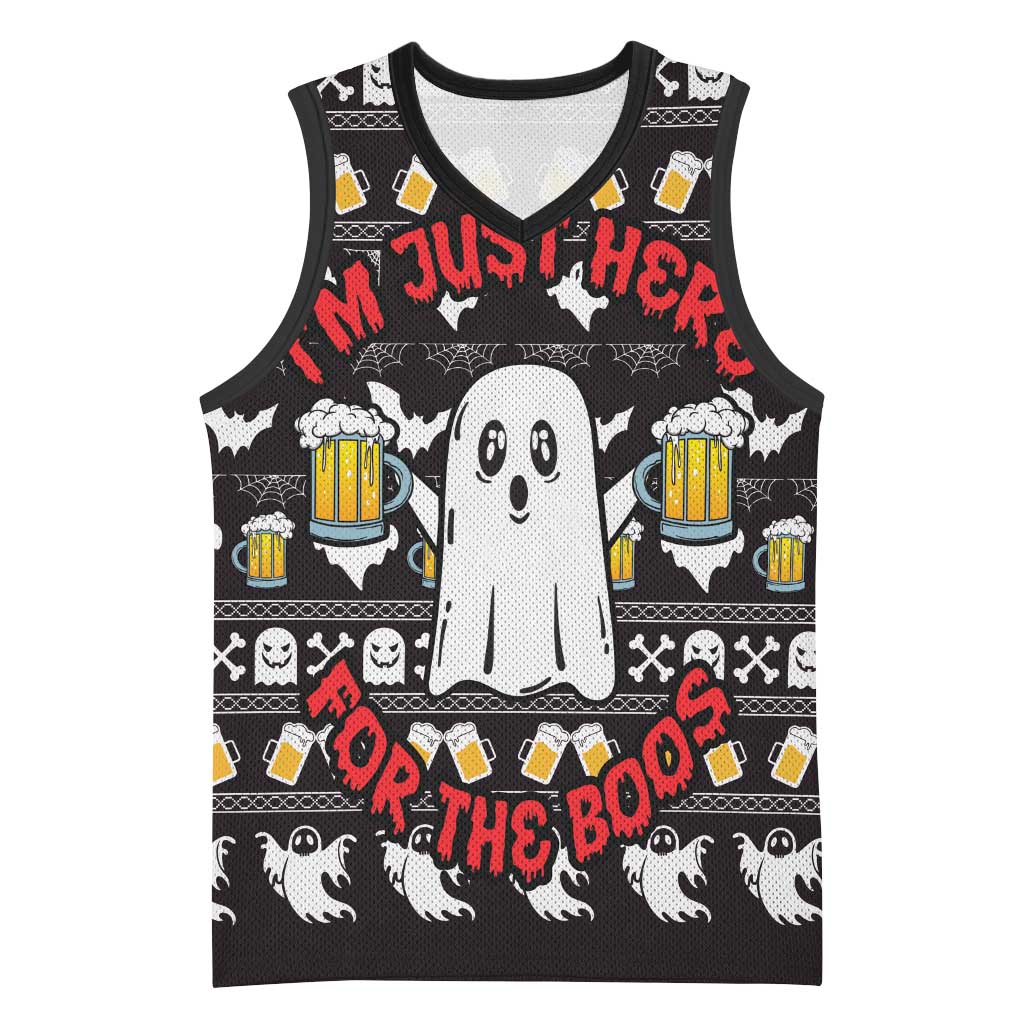 Christmas Africa Boo Beer Basketball Jersey I'm Just Here For The Boss DT03