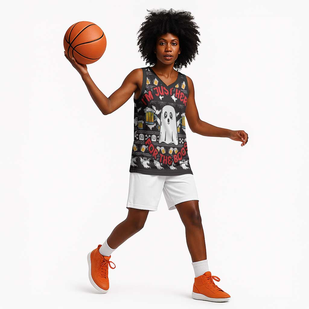 Christmas Africa Boo Beer Basketball Jersey I'm Just Here For The Boss DT03