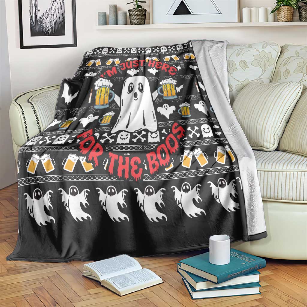 Christmas Africa Boo Beer Blanket I'm Just Here For The Boss