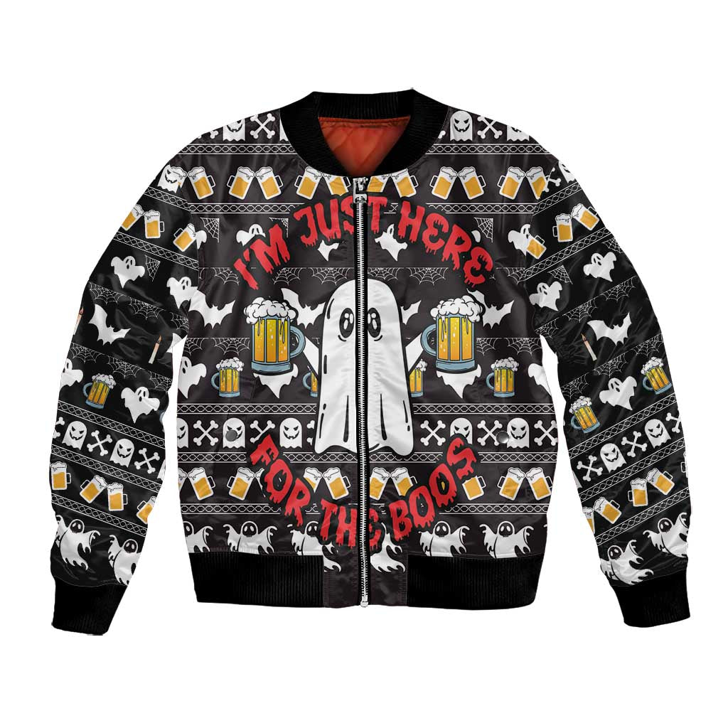 Christmas Africa Boo Beer Bomber Jacket I'm Just Here For The Boss