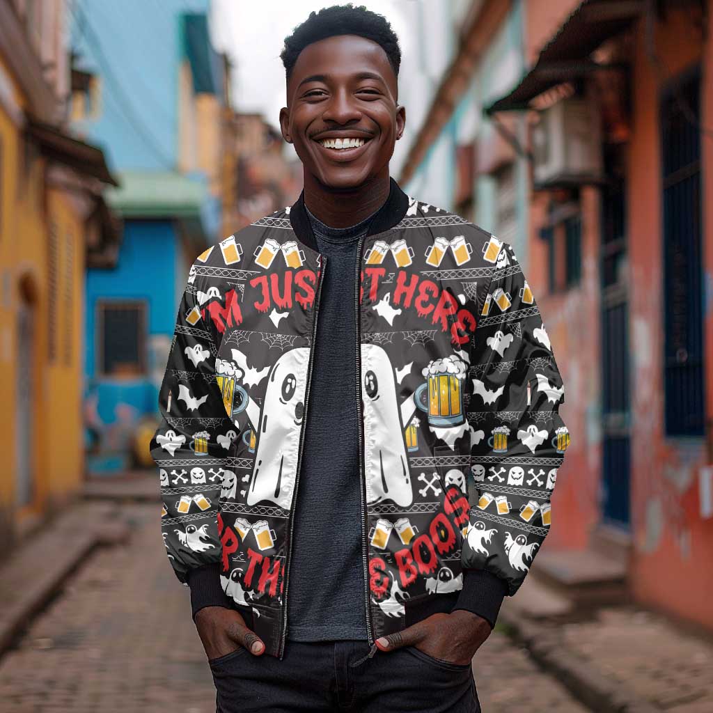 Christmas Africa Boo Beer Bomber Jacket I'm Just Here For The Boss