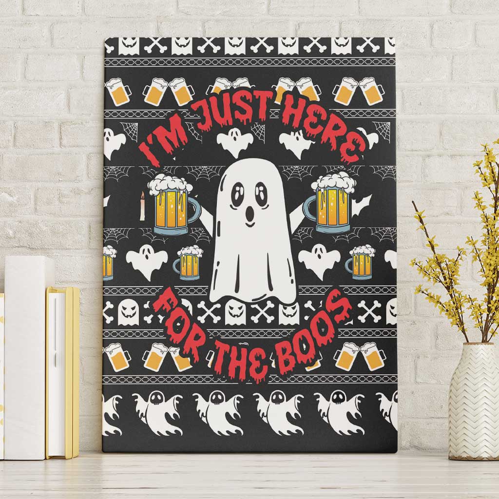 Christmas Africa Boo Beer Canvas Wall Art I'm Just Here For The Boss