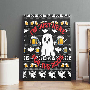 Christmas Africa Boo Beer Canvas Wall Art I'm Just Here For The Boss