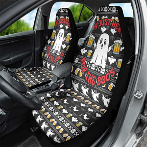 Christmas Africa Boo Beer Car Seat Cover I'm Just Here For The Boss