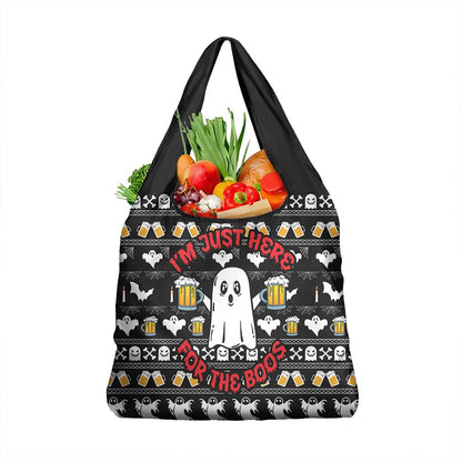 Christmas Africa Boo Beer Grocery Bag I'm Just Here For The Boss