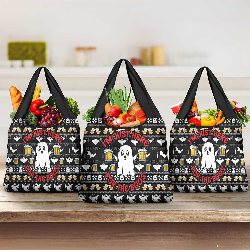 Christmas Africa Boo Beer Grocery Bag I'm Just Here For The Boss