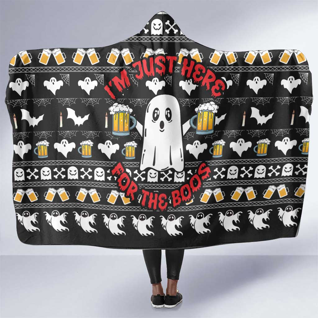 Christmas Africa Boo Beer Hooded Blanket I'm Just Here For The Boss